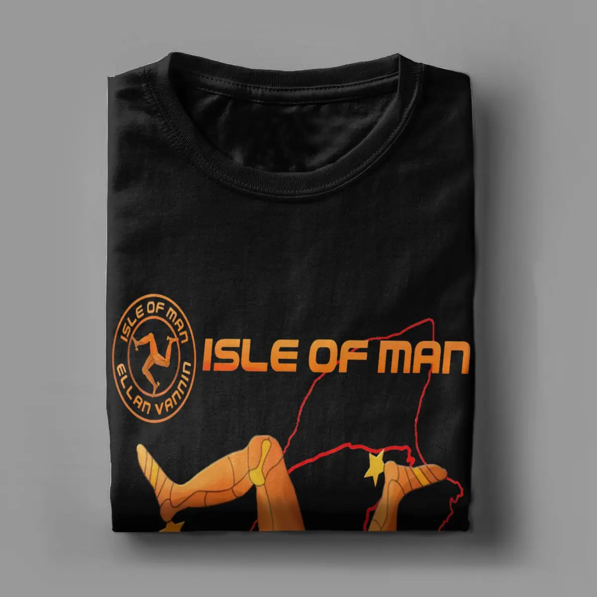 Isle Of Man TT T Shirt Men\'s 100% Cotton T-Shirts Round Collar Road Racing Motorcycle Tees Short Sleeve Tops Graphic Printed