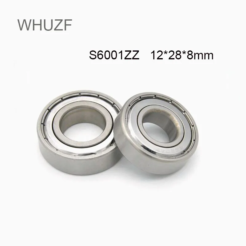 2pcs ABEC-5 ABEC-7 S6001ZZ S6001zz S6001Z S6001Z Deep Groove Ball Bearing 12*28*8mm S6001zz Bearing 6001 Bearing High-Quality