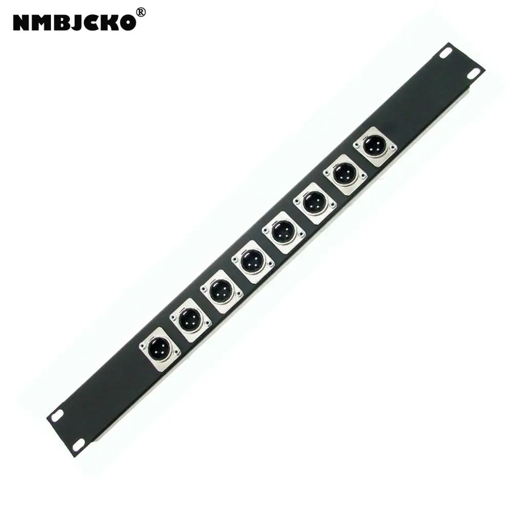 NMBJCKO 1U Feed Thru Pro Rack Panel 8 Channel Pass Through Any Configurations