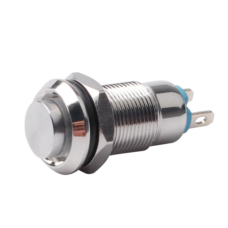 8MM  Metal Button Switch Self Lock Button High Head Self Lock Switch 1 Normally Open Waterproof Antirust 8MM