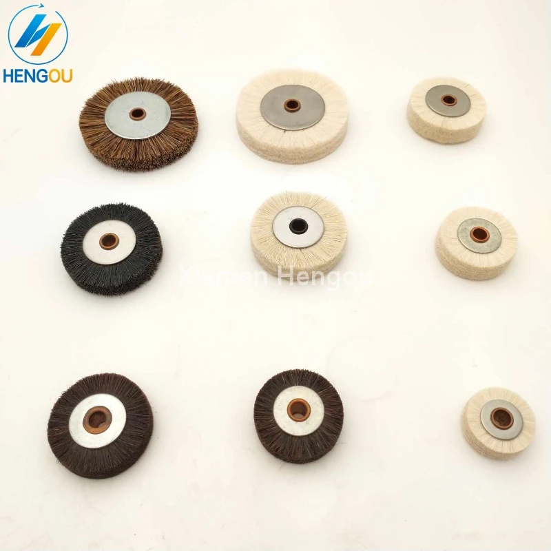 Various Size Brush Wheel Hengoucn Roland Komori Ryobi Printing Machine Wool Wheel Wool Roller Offset Printer Spare Parts