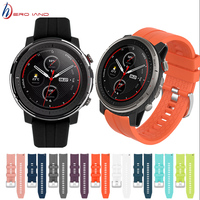 22MM Soft Silicone Replacement Strap For Xiaomi Huami Amazfit Stratos 3/2/2s/GTR 47MM/Pace Huawei GT GT3 Smart Watch Accessories