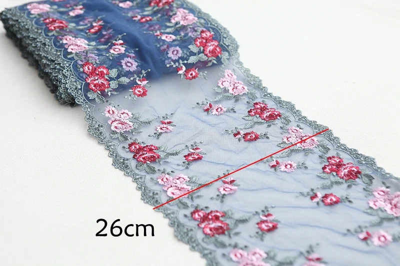 2Yards/Lot High Quality Lace Trim Embroidery Lace Fabric Mesh Lace Ribbon Tulle Guipure Cord Lace Sewing DIY Doll Cloth