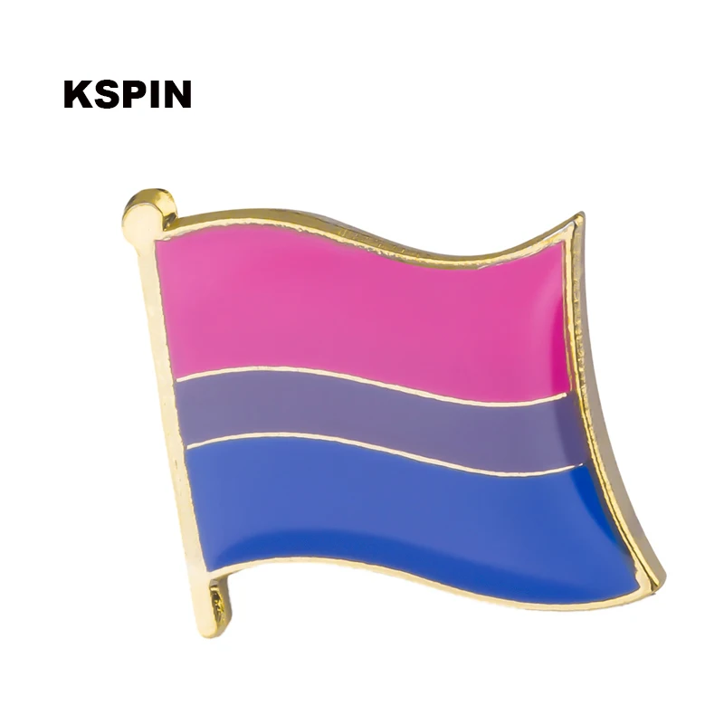 Bisexual Pride Rainbow Gay Pride Lapel Pin Badges for Clothes in Patches Rozety Papierowe Icon Backpack XY0136