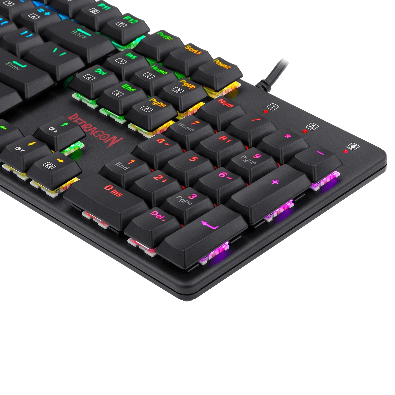 Imagem -06 - Rgb Ultra-fino Teclado Mecânico para Jogos 104 Teclas Anti-ghosting Ação Rápida Menos Viagens para pc Gamer Redragon-k589