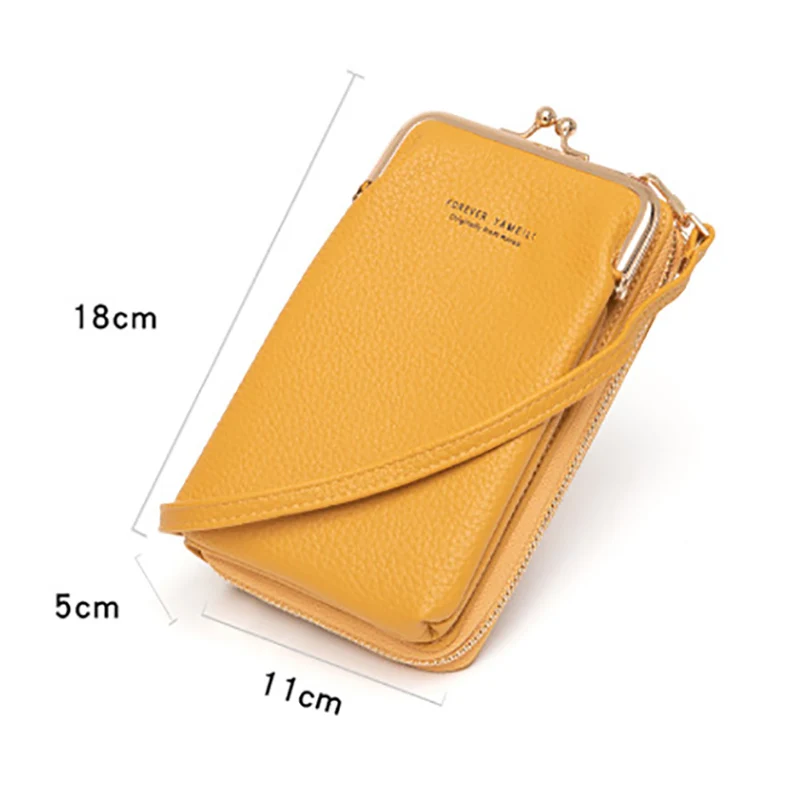 Fashion New Large Capacity Phone Purse for Women PU Leather Crossbody Shoulder Bag Pouch Female Casual Handbag Pack