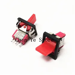 Free Shipping 10PCS 100% NEW SH T80-R Series R8016A 3Pin Momentary MOM-OFF-MOM Self-Return SPDT Mini Rocker and Paddle Switch