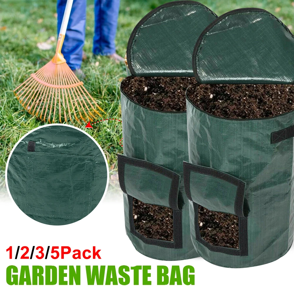 

Garden Yard Leaf Bag Organic Compost Bag Lawn Waste Bag Gardening Bags Environmental PE Cloth Waste Disposal Bags Tools D30