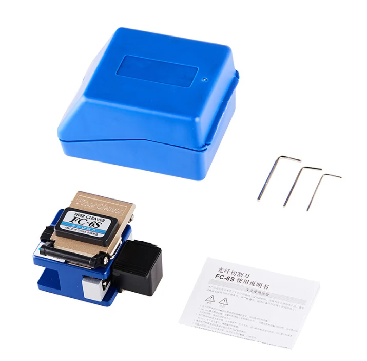 

fc-6s fiber cleaver fiber optic cable sheathed connector tool fiber receiving box 24 blade surface cold splicing special