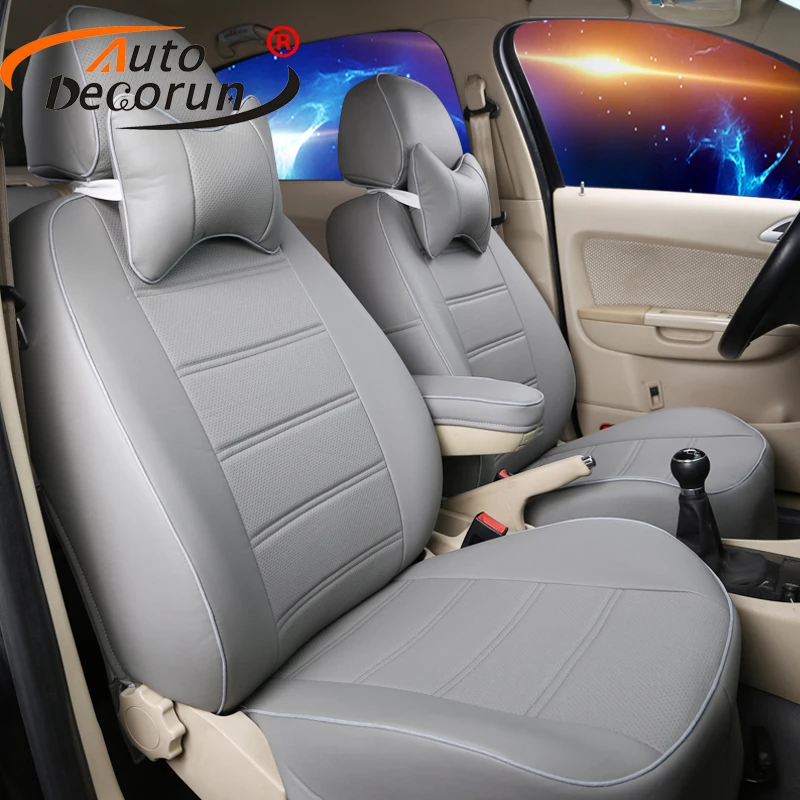 

AutoDecorun Tailored Covers Car for KIA Opirus 2007 2008 Seat Covers PU Leather Car Seat Cushion Set Support Accessories Styling