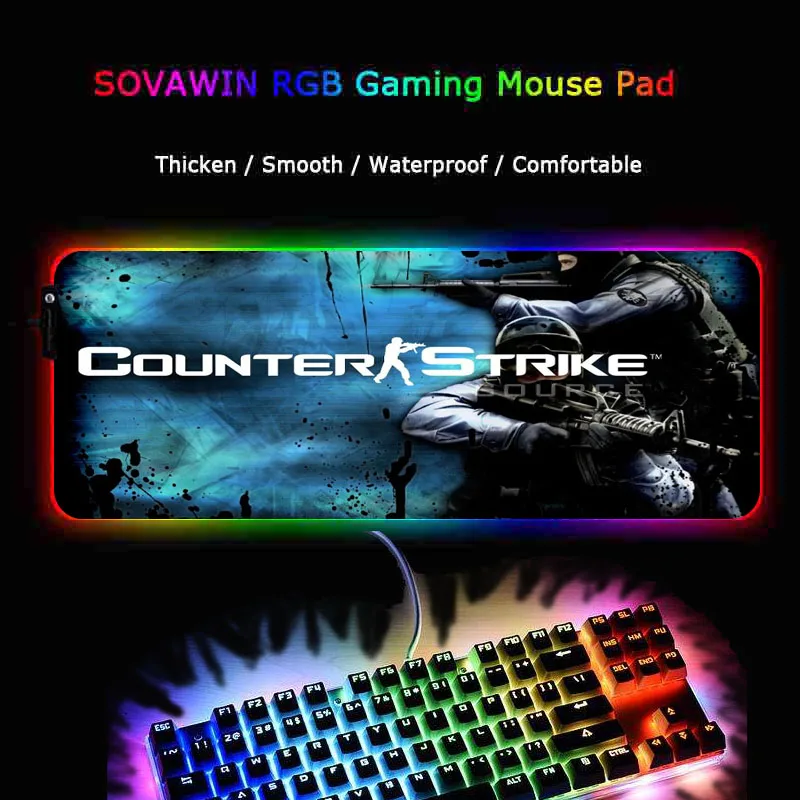 

Игровой коврик для мыши XGZ, большой RGB-коврик для игровой мыши, USB светодиодный светодиодная подсветка, компьютерный коврик, резиновая клавиатура, стол для CSGO
