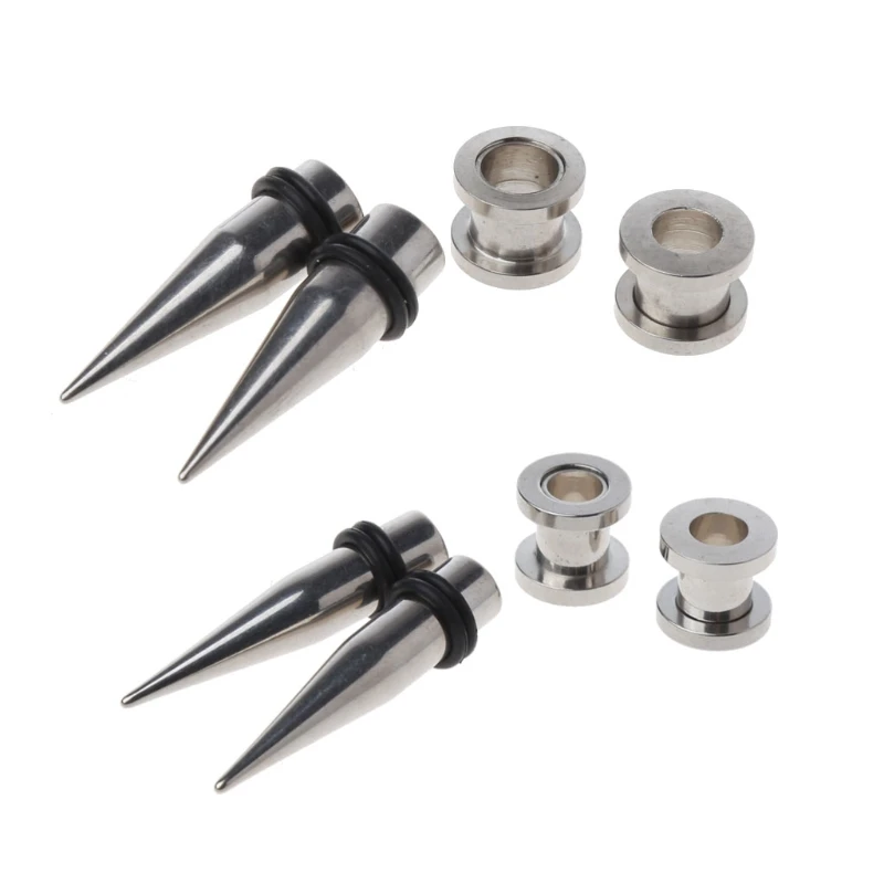 7mm and 9mm 316L Steel Tapers and Tunnels Ear Studs Stretching Body Jewelry