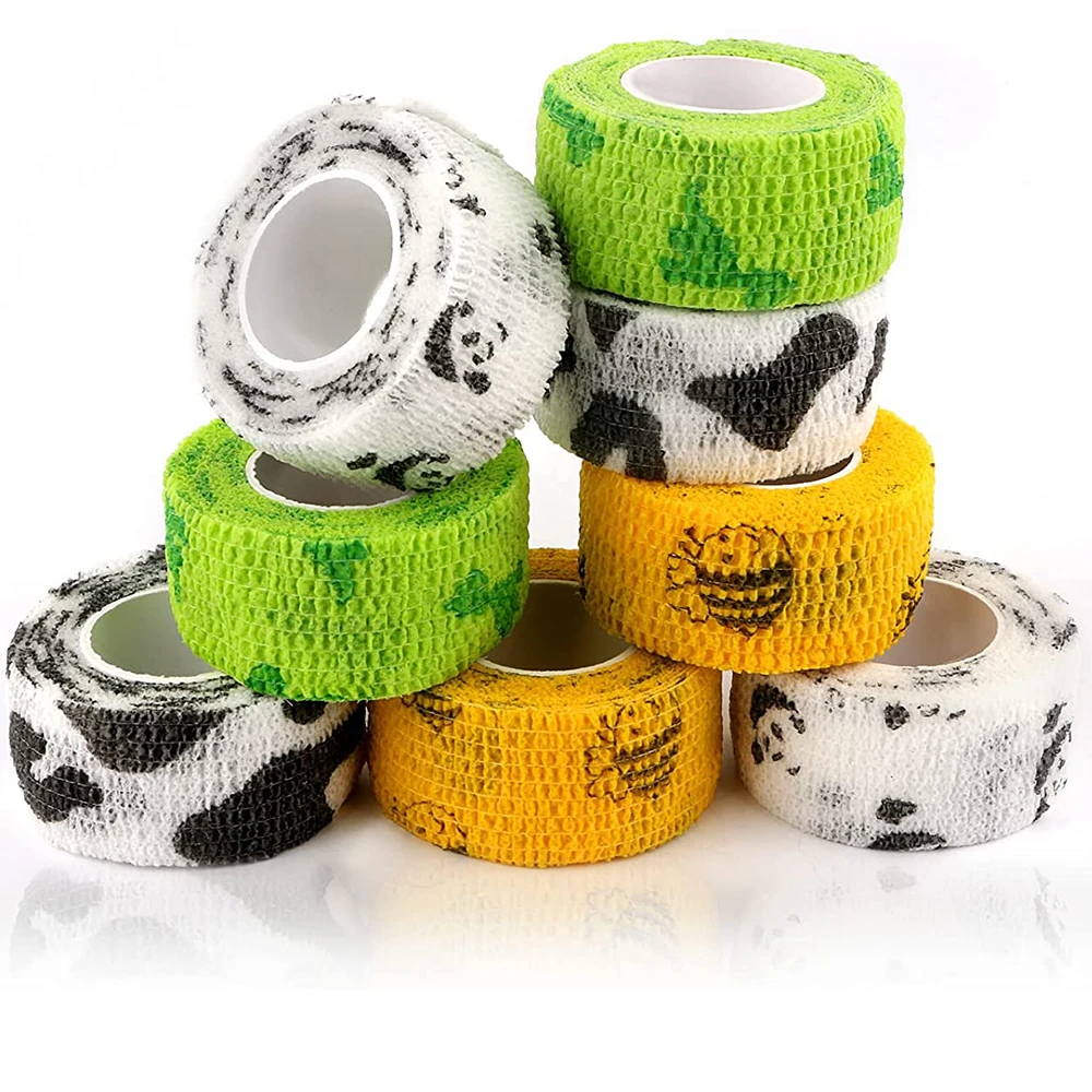 12 Rolls Vet Wrap Cohesive Bandages Bulk Self Adhesive Bandage Wrap Self Adherent Wrap Non-Woven for Dogs Pet Animals