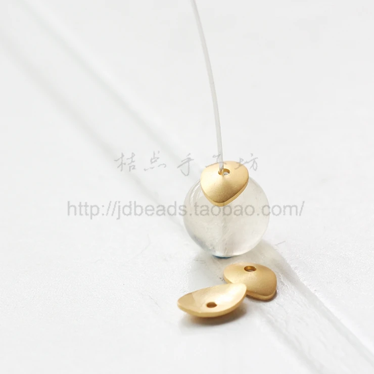 DIY Supply-Solid Brass Finding Oval Bead Cap - 8.7x5.5mm (3099C)