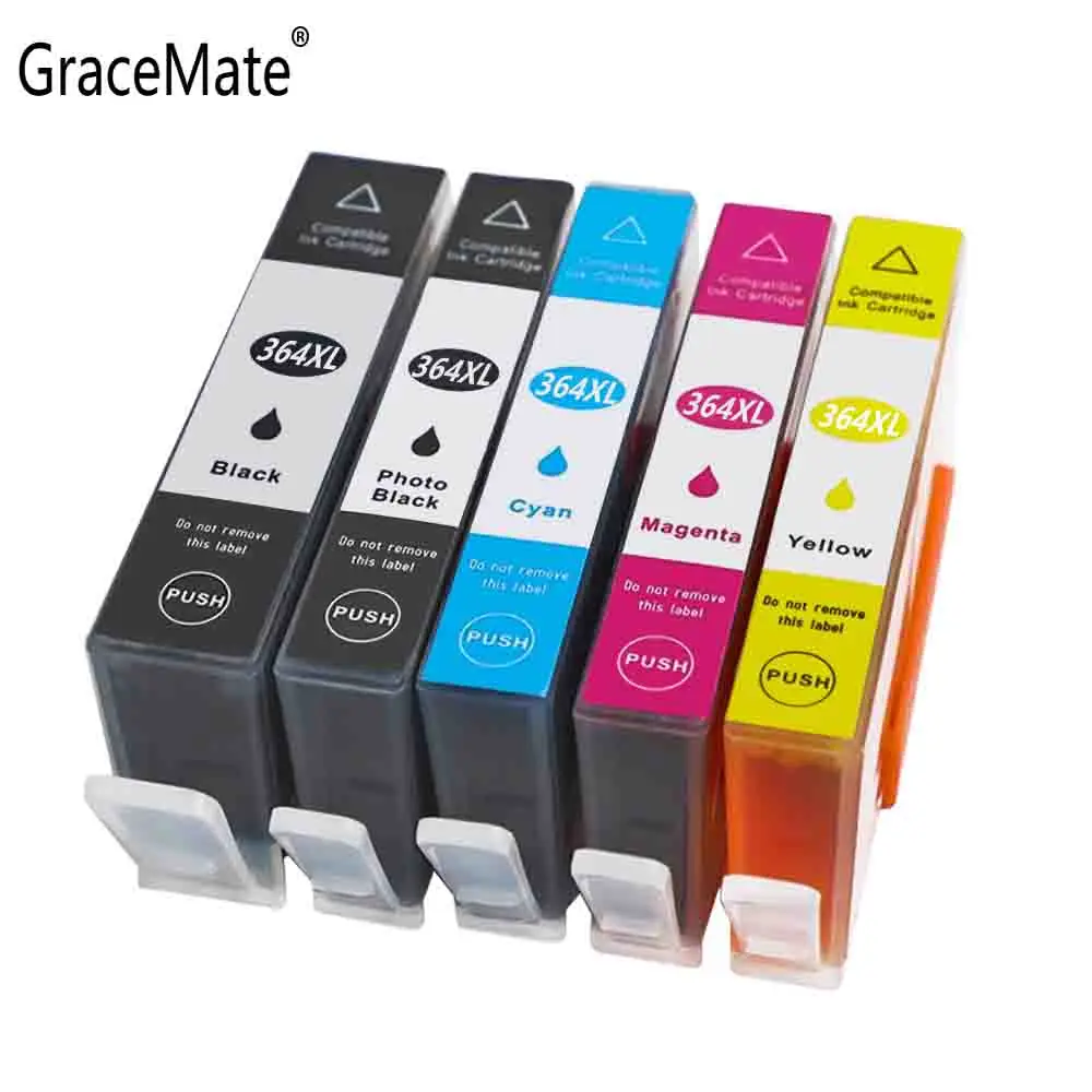 

GraceMate 364XL Ink Cartridge Compatible for HP 364 Photosmart 5510 5515 6510 B010a B109a B209a 3070A 3520 3522 4620 5511 5512