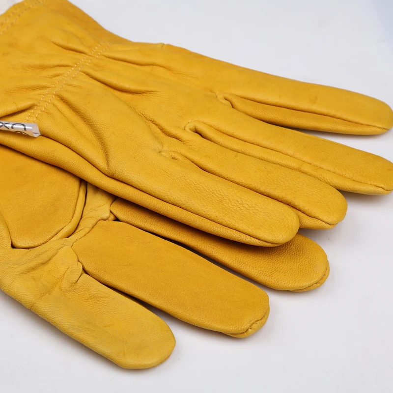 2 Pair  Anti Bee  Proof Gloves Thick Sheepskin Gloves, Protective  of High Quality Bee Bees Beekeeping