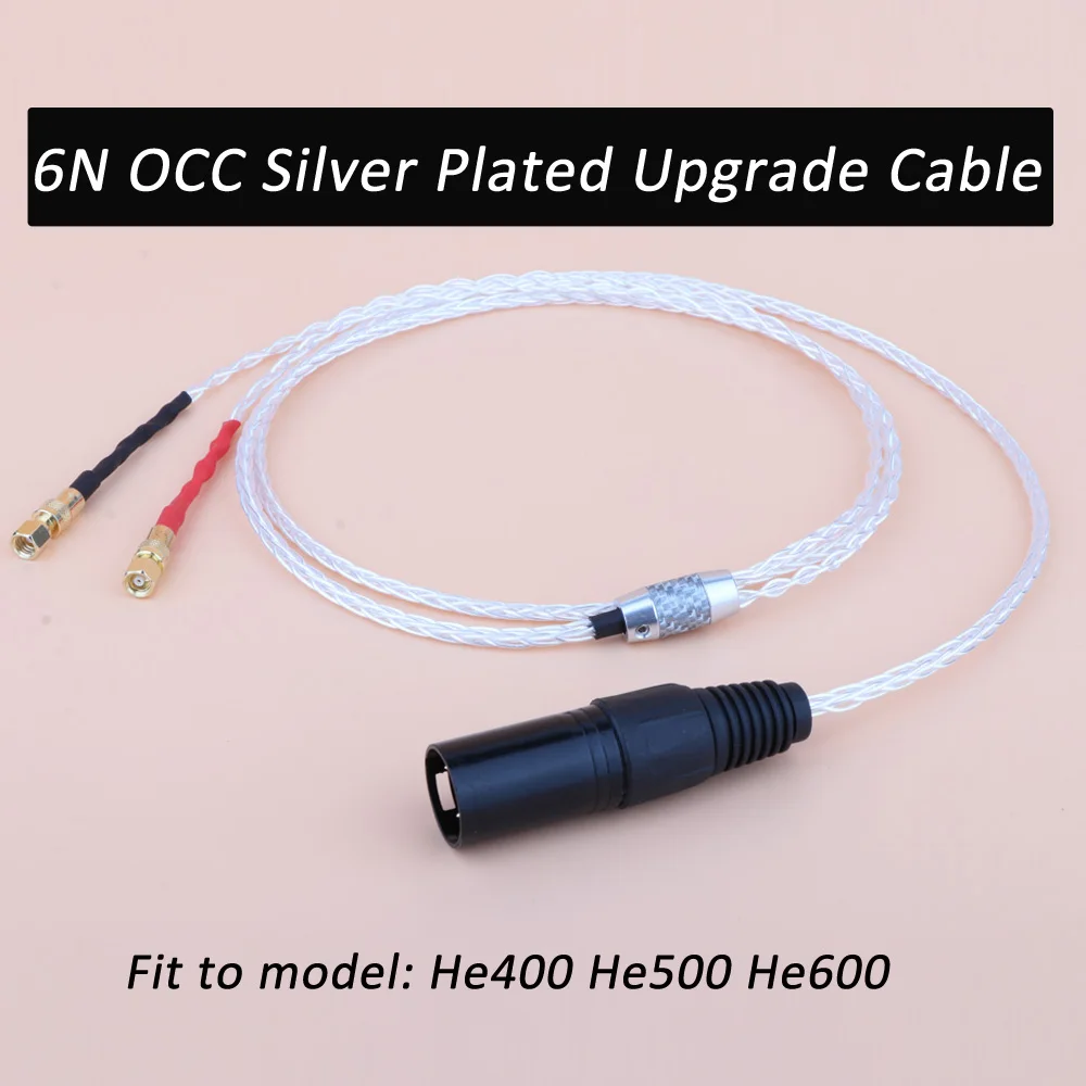 

YTER 6N OCC Copper Silver Plated Upgrade Cable Replacement for HIFI MAN he400 he500 he600 headphone wire