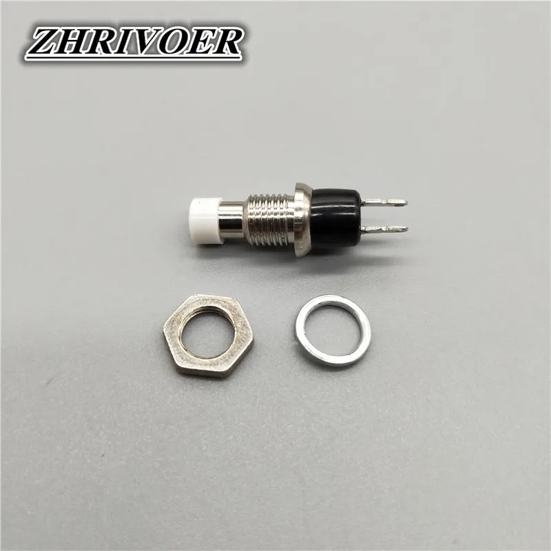 6Pcs PBS-110 Mini Momentary ปุ่มกด NO/NC 7มม.สีแดงสีเหลืองสีเขียวสีฟ้าสีดำสีขาว