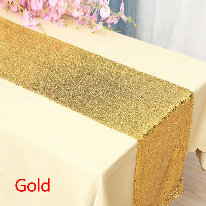 8 color Sequin Rose Gold/Silver Table Runners For Wedding Party Decoration Hotel Table Runner Home Decor