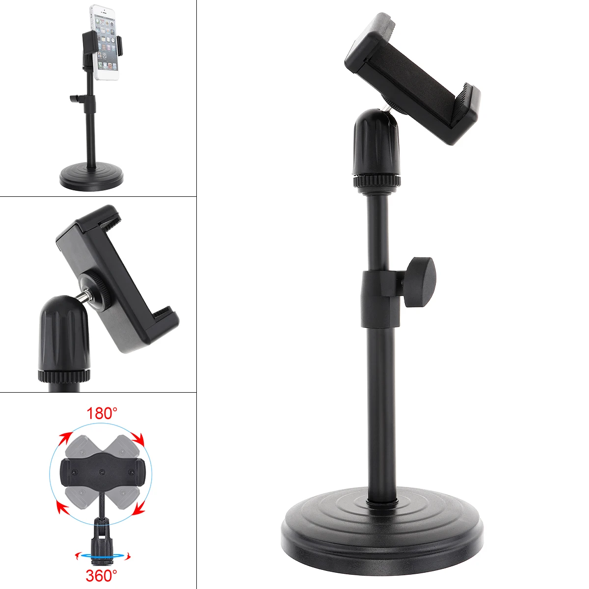 

Live Broadcast Extendable Cell Phone Holder with Lifting Mount Stand for Vlog Studio Video Chatting