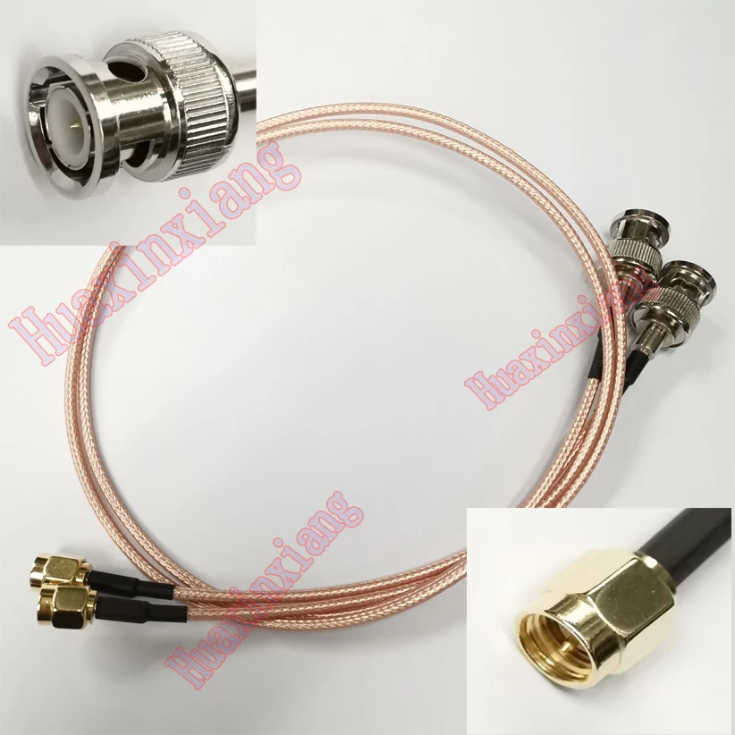 

5PCS/Lot BNC To SMA-J Male Pug Connector RF Coaxial Extension Pigtal Cable Silver-Plated RG316 50CM/1M/2M