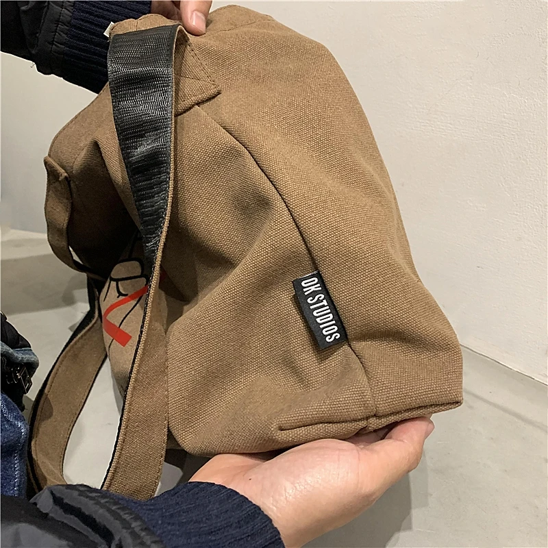 Messenger Canvas Bag Men Tide Brand Shoulder Bags High Capacity Casual Tote Unisex Crossbody Bag High Quality Handbag