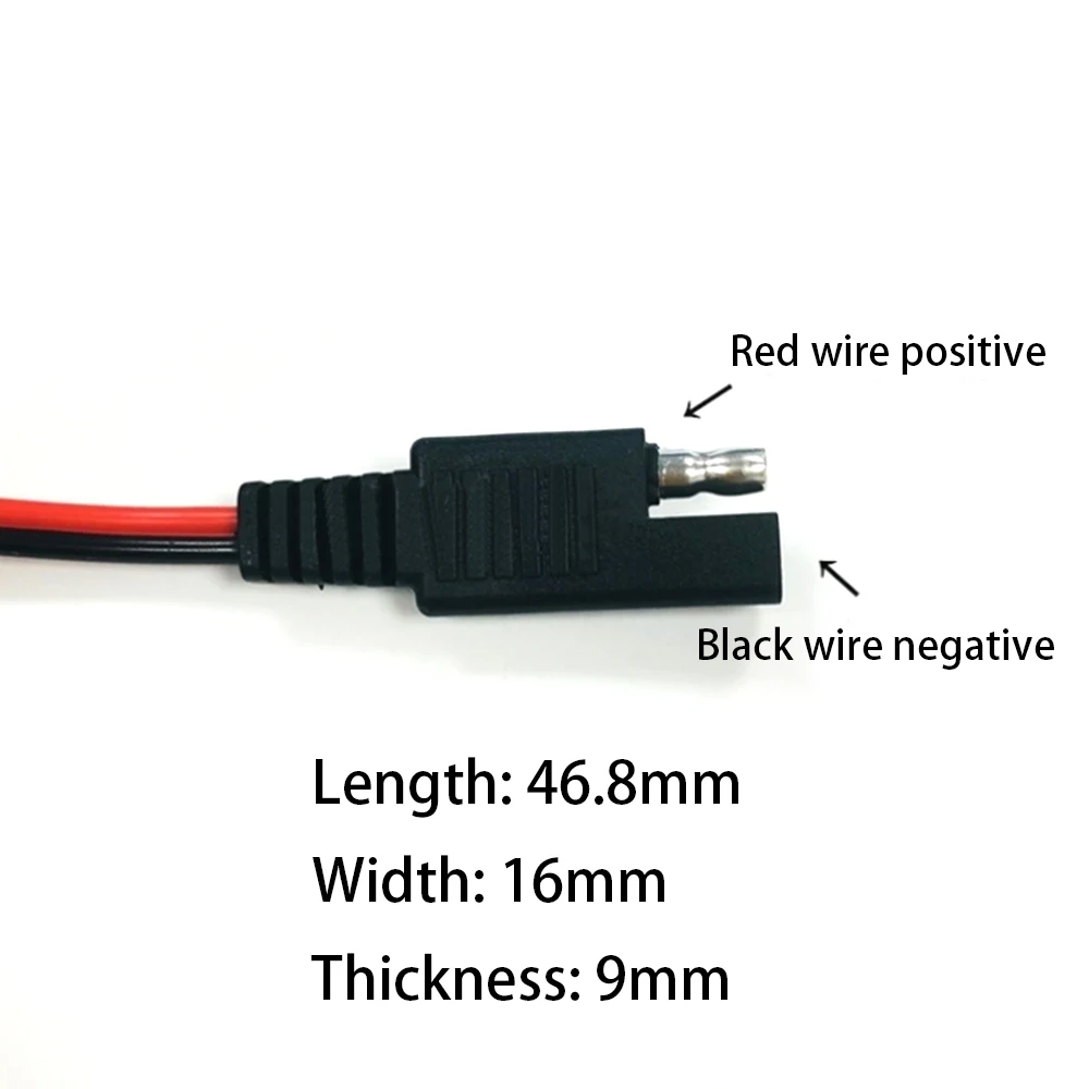 18awg 0.75 Vierkante 2M 10a Fotovoltaïsche Zonnebatterij Voeding Aansluiting Sae Mannelijke Naar Vrouwelijke Verlengkabel