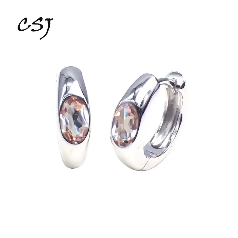 

CSJ New Diaspore Zultanite Earrings sterling silver Fine Jewelry Women Femme Lady Wedding Engagment Party or mom gift box