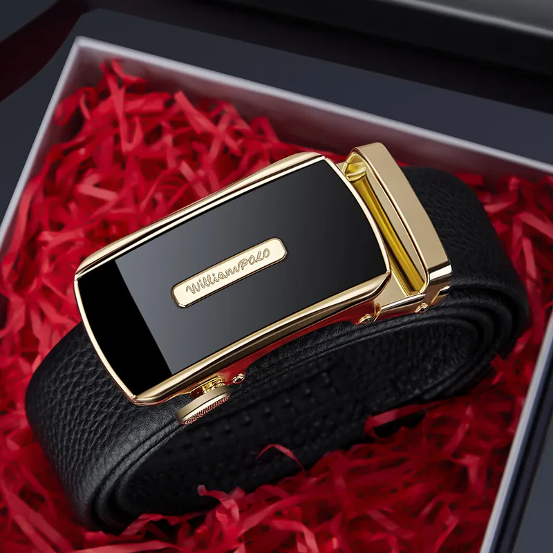 

First layer cowhide men's belt with automatic buckle fashion business belt young and middle-aged casual all-match trouser belt