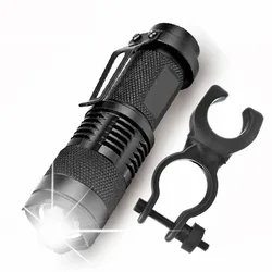 C2 2000 Lumens 3 Modes Bicycle Cycling Flashlight Clip Lantern Rainproof Front Lamp Bike Light Torch Set Led Powerful Flashlight