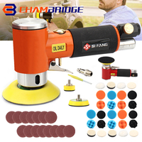 48Pcs 2'' 3'' Mini Orbital Air Sander Pneumatic Polishing Grinding Machine Air Tools Buffer Dual Action Orbital Polisher for Car