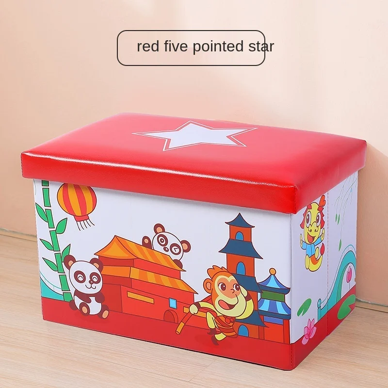 Cartoon Lagerung Hocker Leder Klapp Multifunktionale Lagerung Stuhl Bench Kinder Täglichen Bedarfs Kreative Auto Spielzeug BoxLB663