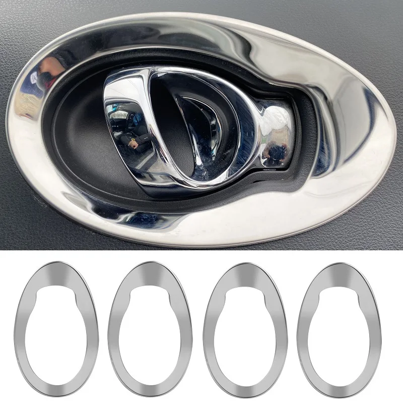 4pcs Stainless Steel Interior Inside Door Handle Cover Decorative Trim For Nissan Juke F15 March Micra K13 Cube Z12