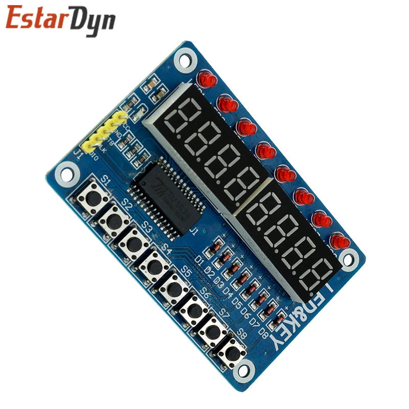 TM1638 Module Key Display For AVR Arduino New 8-Bit Digital LED Tube 8-Bit