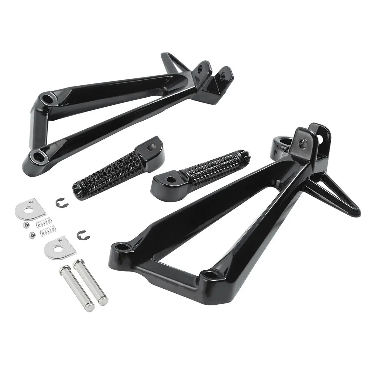 Motorcycle Black Rear Passenger Foot Pegs Bracket Fit  For Yamaha YZF R3 YZF-R3 2015-2019