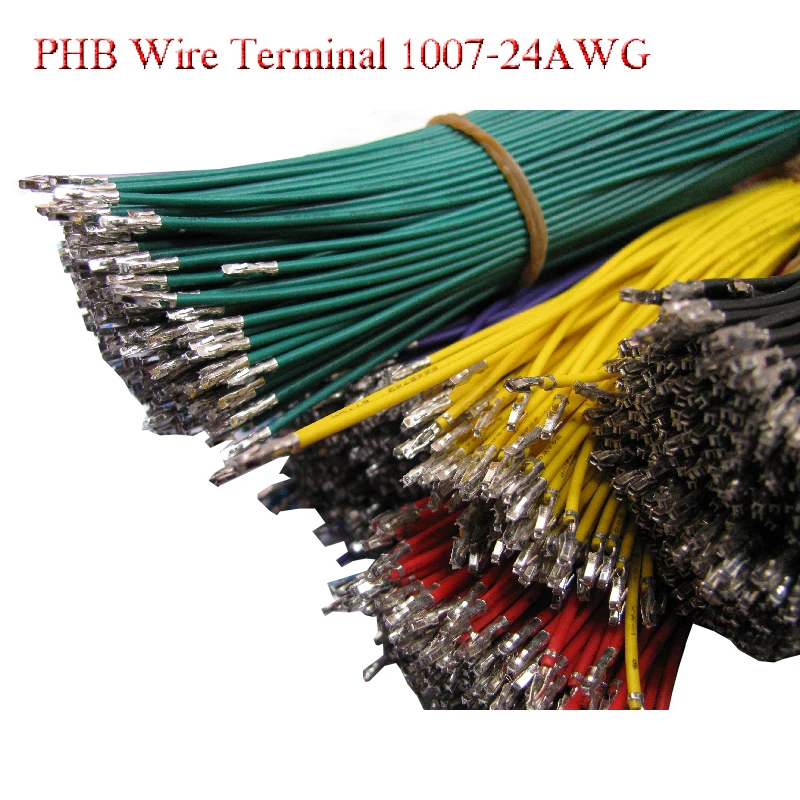 

PHB Crimp copper PHSB Terminal Connector DIY Wire 1007-24AWG 20CM cable with Crimp Terminal Color Option Wire Connector