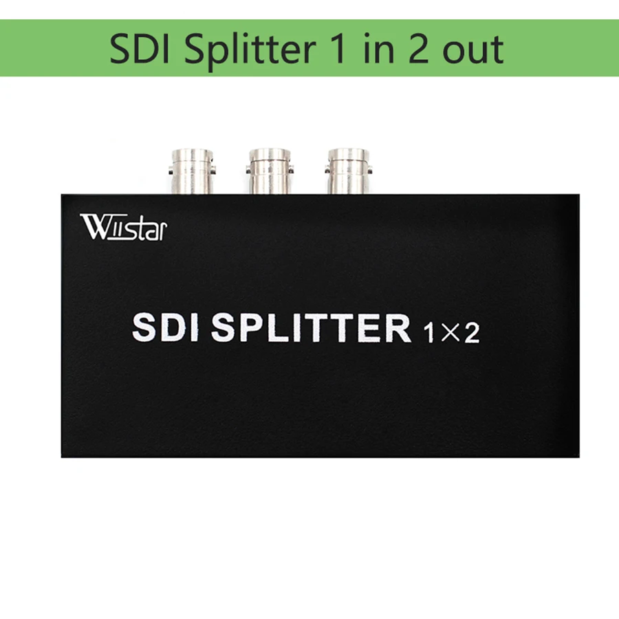 Wiistar SDI Splitter 1x2 Support 1080P TV Video For Projector Monitor Camera Video Splitter 1 In 2 Out