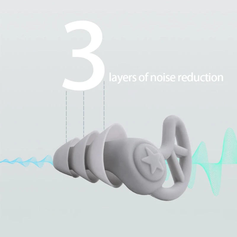 1 Đôi Nút Tai Silicon-Tai Phù Hợp Với 160 Độ Trên-Tai Thiết Kế Giữ Yên Tĩnh Cho Học Tập Làm Việc đầm Ngủ Bơi 40dB SNR