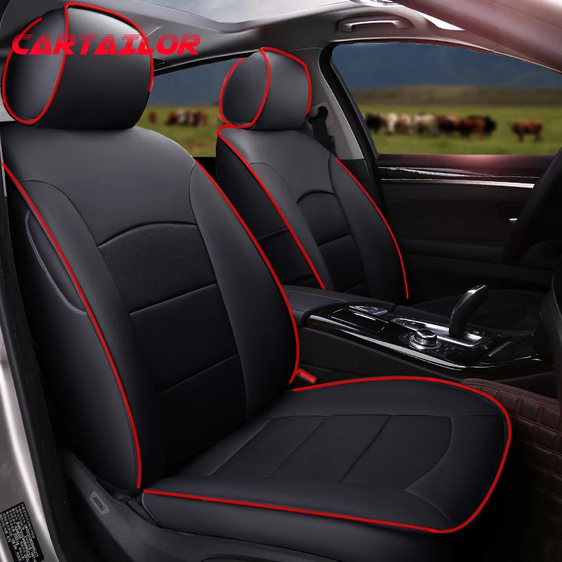 

CARTAILOR Cowhide & PVC Leather Seat Cushion for Mercedes Benz GL450 GL500 GL400 GL350 Automobiles Seat Covers for Car Supports