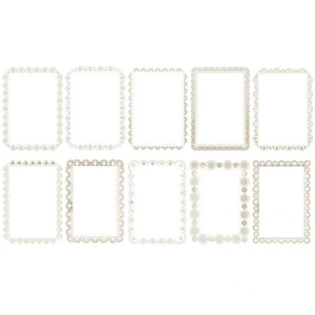 10ชิ้น/เซ็ต Scrapbooking Pad ที่ละเอียดอ่อน Art Craft Leave ผีเสื้อกระดาษลูกไม้รูปแบบการ์ดกระดาษ