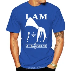 Nowy masoński sklep Freemason-jestem TRAVERLER T-Shirt prezent 2021 projekt bawełna męska koszulka koszula projektowanie