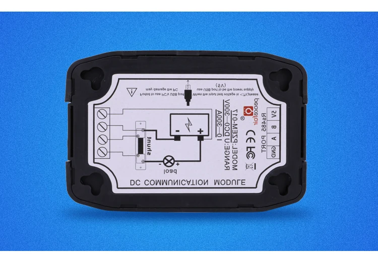 Transmisor de multímetro de CC, RS-485 MODBUS RTU, medidor de corriente de voltaje y energía, Software en inglés
