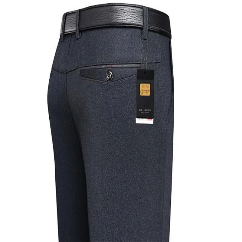 Pantalones sueltos de cintura alta para hombre, traje informal de negocios, antiarrugas, otoño e invierno, novedad