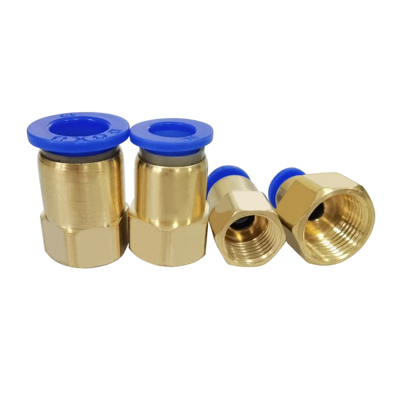 Pneumatic Components10pcs/lot BSPT PCF6-01 PCF6-02 PCF8-02 Pneumatic Connectors Female Straight One-Touch Quick Release Fitting