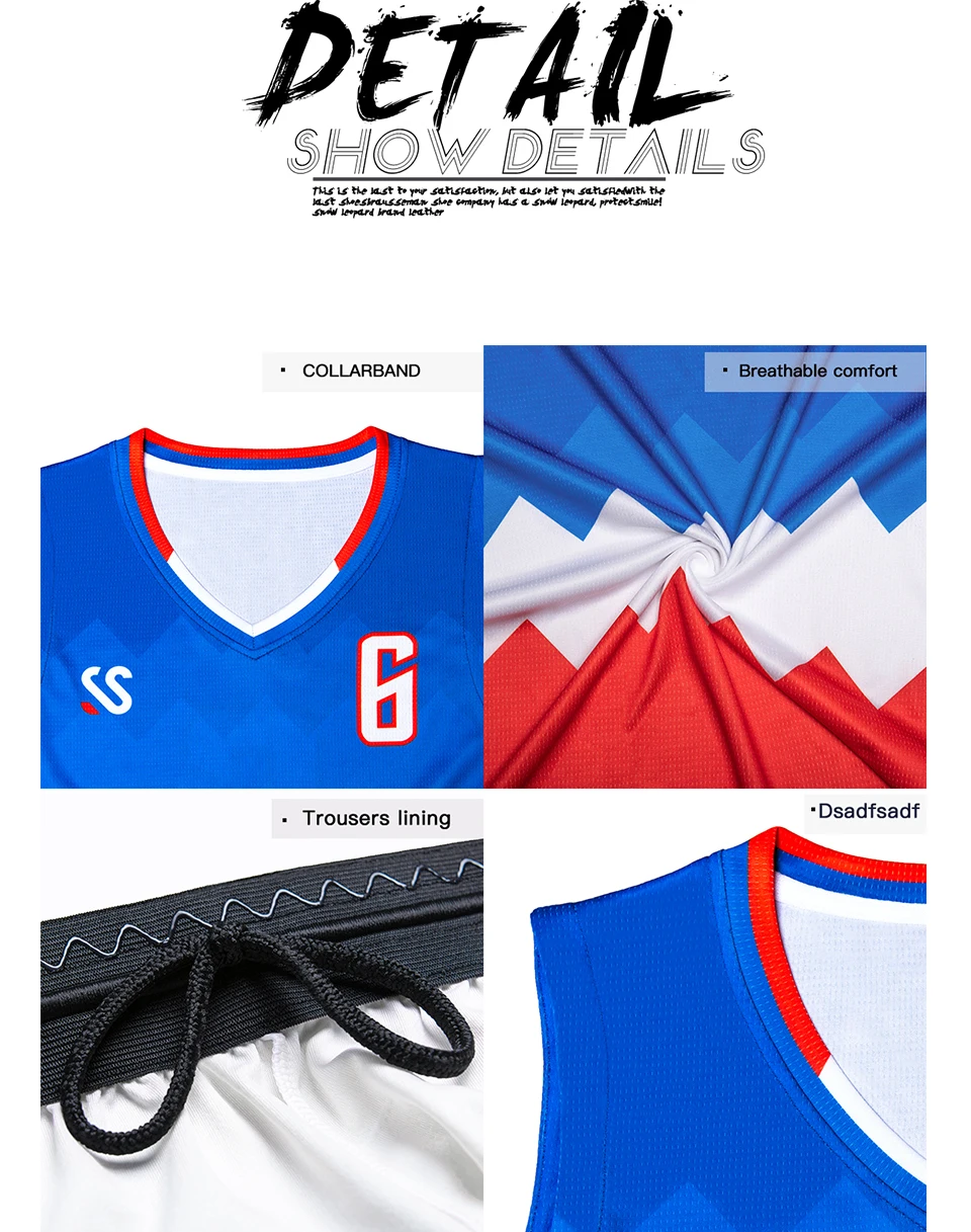 Custom Basketball Jersey Set College League Printed Team Name Number Logo Letter Basketball Training Suit for Men Youth