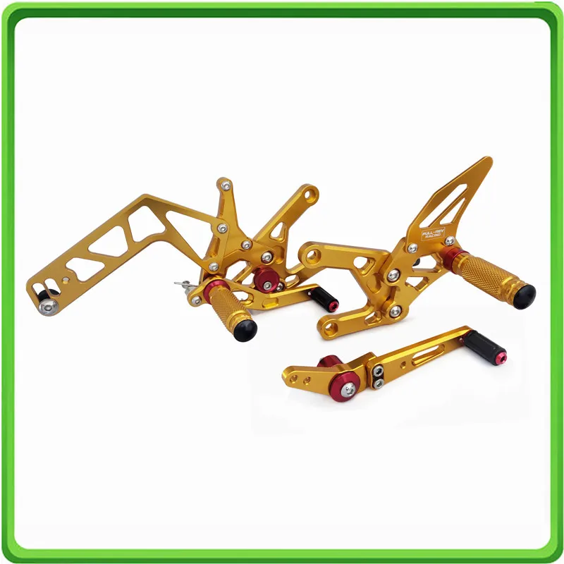 Adjustable Rearsets rear set sets footrest foot rest pegs pedal for Yamaha R1 15 YZF-R1 R1M R1S 2015 2016 2017 2018 2019 Gold