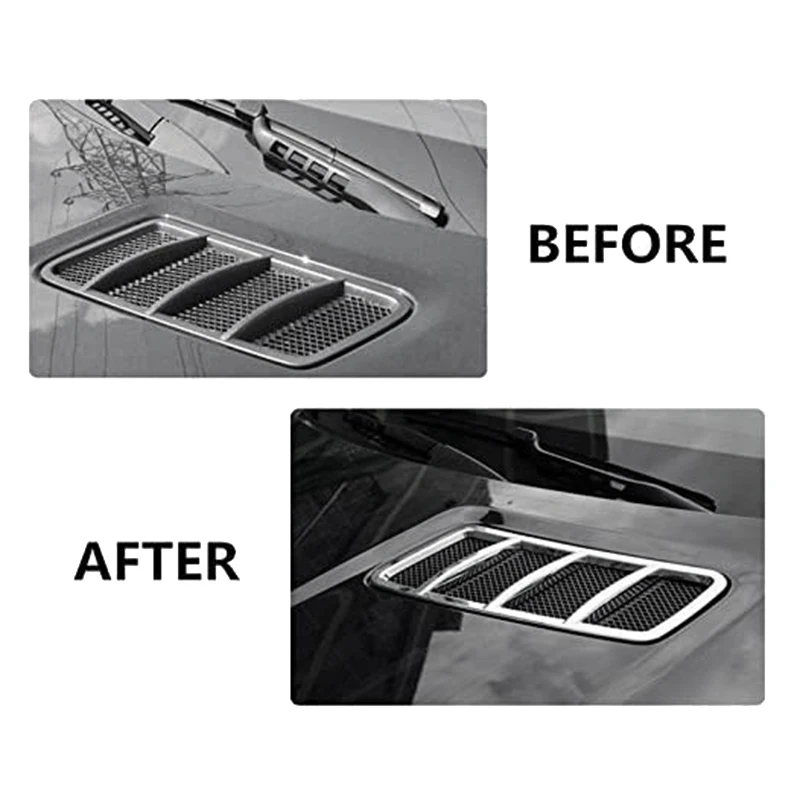 Chrome Hood Air Vent Cover Trim for Mercedes-Benz ML W166 GL X166 GLE GLS