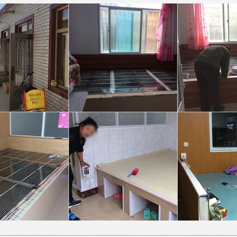 50cm*4m 50cm*2m Electric Heating Film Infrared Underfloor Foil Warming Mat 220V 220W Floor Heating Systems & Parts