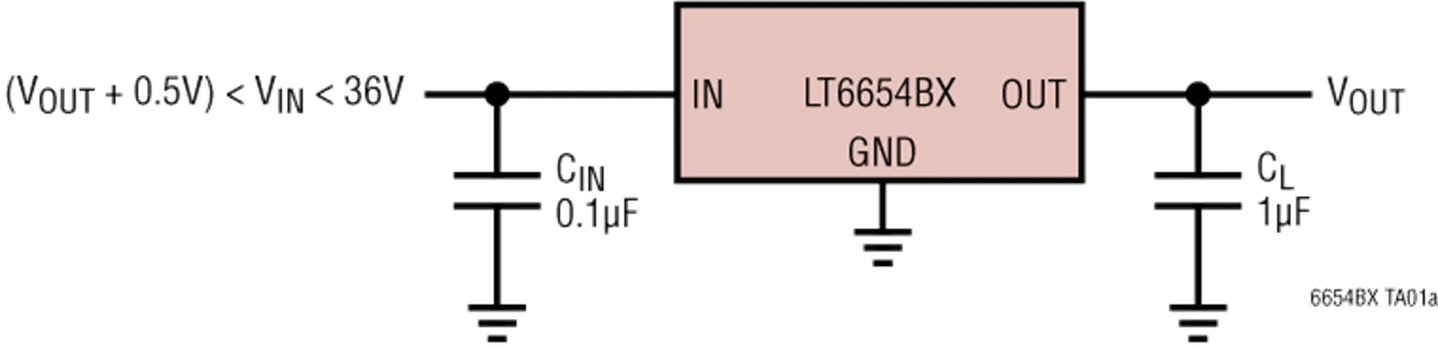 LT6654BX LT6654BXMS8-2.5 LTHCD - 175°C, Wide Supply 2.5V Precision Voltage Reference