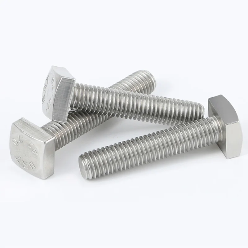 1/5Pcs 304 Stainless Steel Square Head Screws/Bolts Thread diameter M5-M10 Length 8-100mm